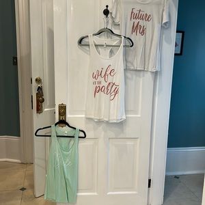 Lot of three bride or future wife or wife of the party T-shirts